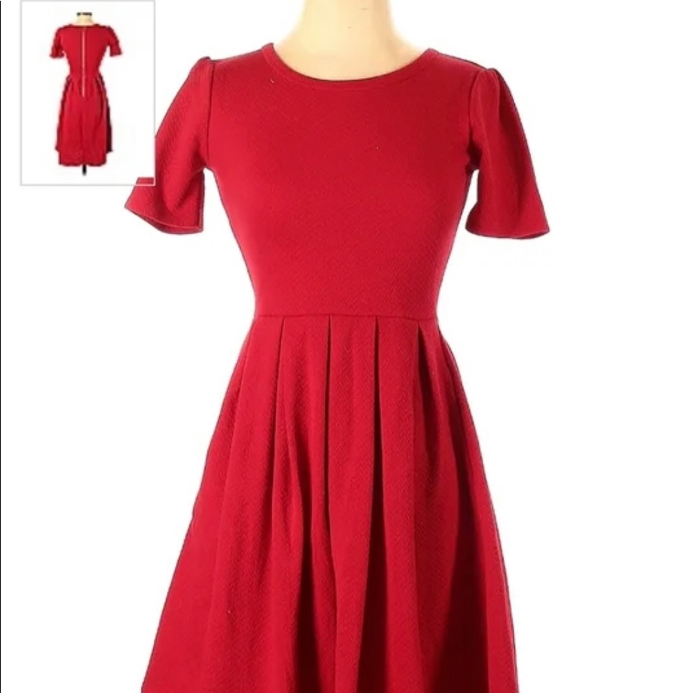 Vintage  LulaRoe Amelia Red DressWith Pockets!Size Small